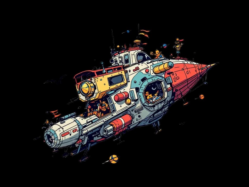 Illustrated Stellar Cruiser trading ship